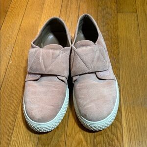 AEROSOLES Pink Suede Slip-On Sneakers